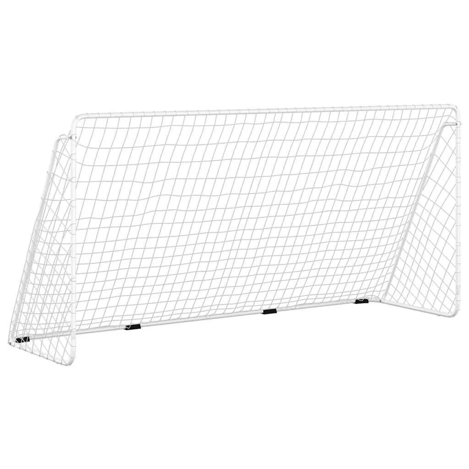 vidaXL Fußballtor mit Netz Weiß 366x122x182 cm Stahl 93371