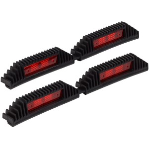 OBI Türkantenschoner, 2er-Set, schwarz mit rotem Reflektor, zum Schutz vor Lackschäden.