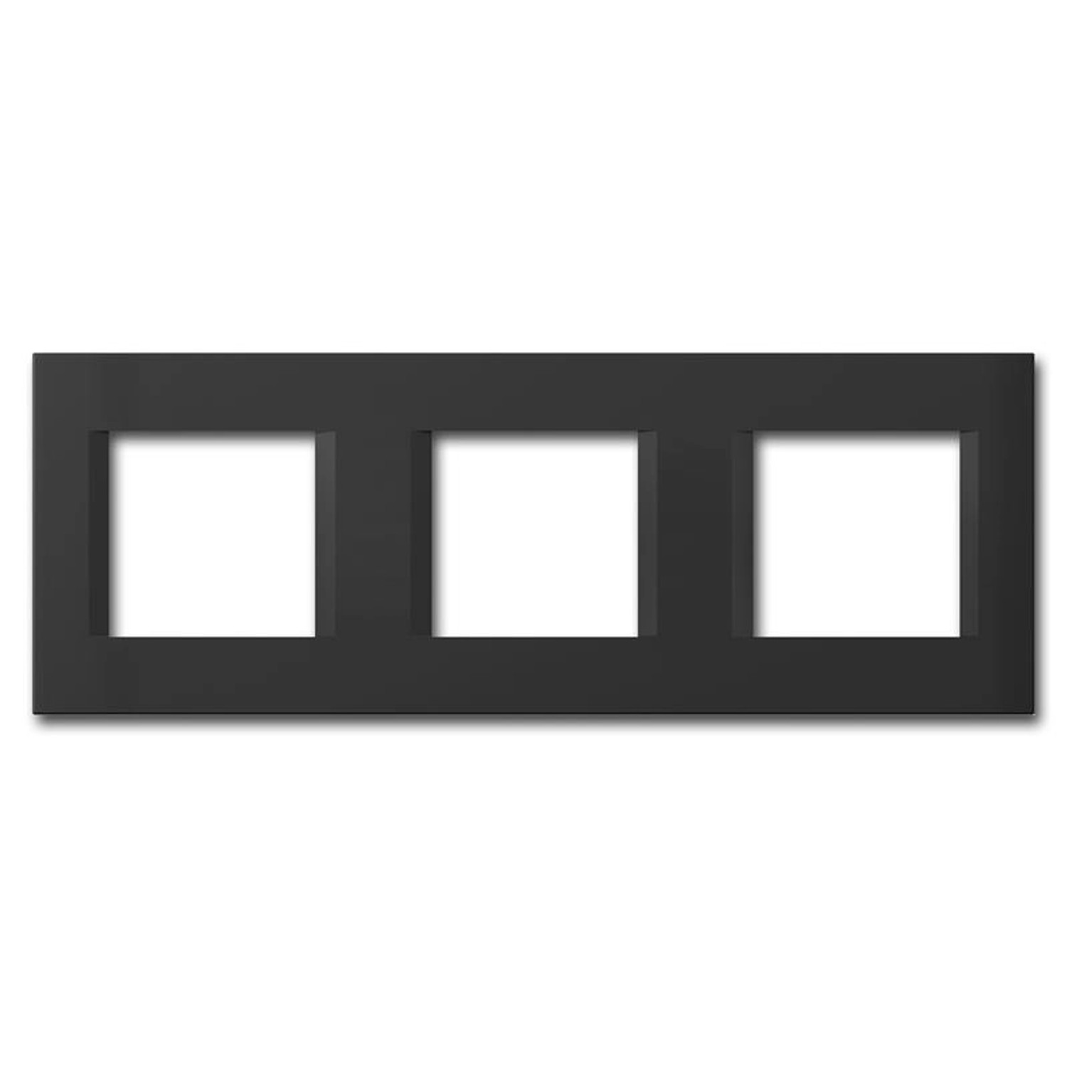 TEM MODUL PLUS 3-Fach UP Rahmen Schwarz Matt Line