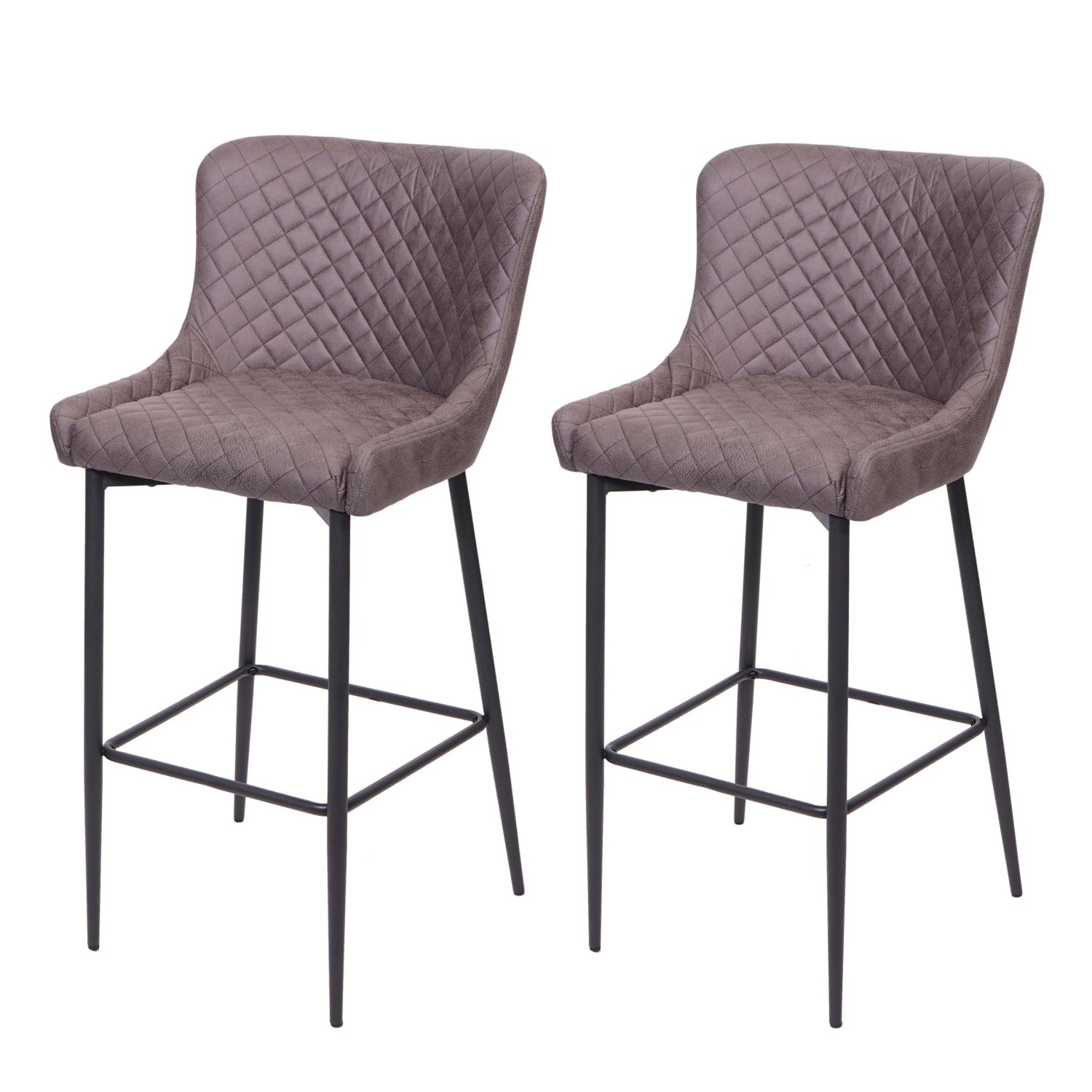 PROREGAL 2er-Set Barhocker Mit Lehne Sitzhöhe 75cm Vintage Metall Fußablage günstig online kaufen