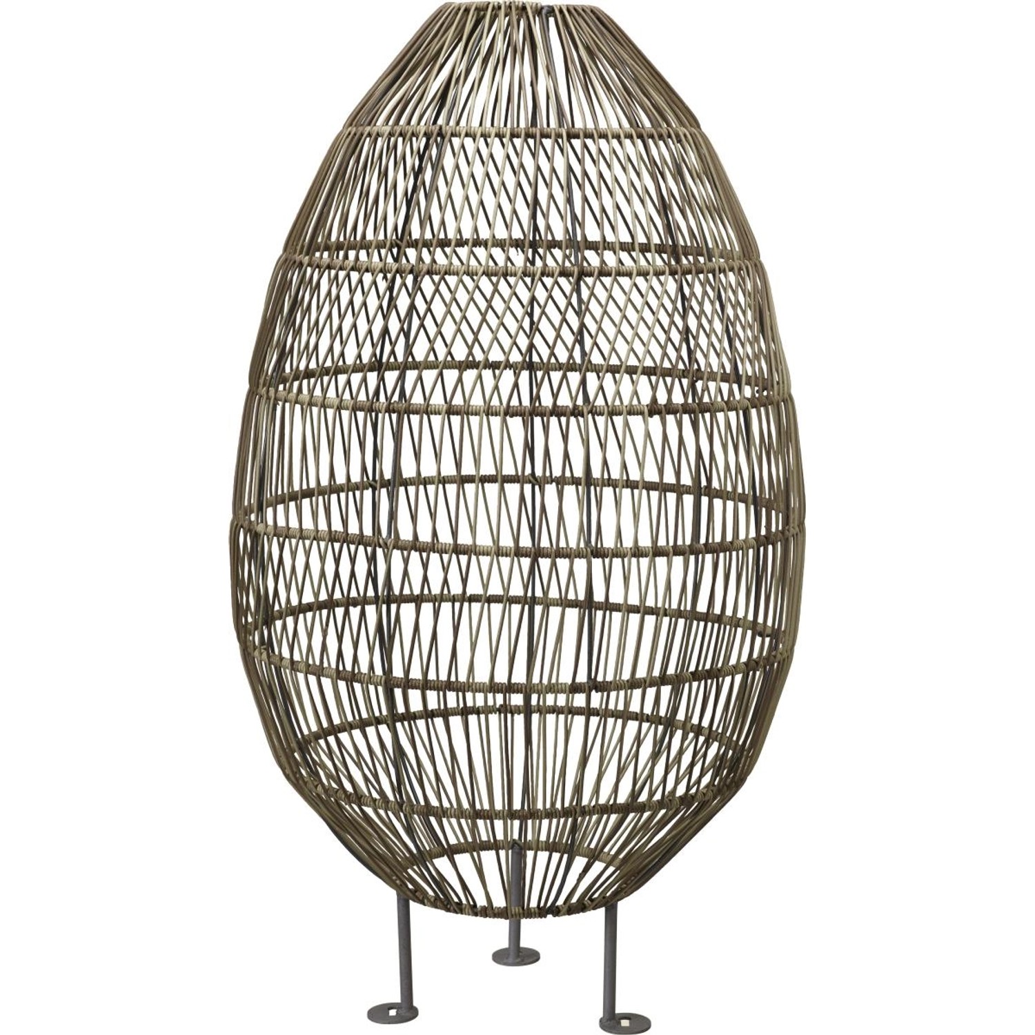 PR Home Hanoi Terrassen Stehleuchte 100x55cm Kunststoff Rattan natur Braun günstig online kaufen