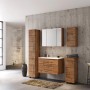 Held Möbel Hochschrank Rom, 30 cm, Wotaneiche, für Badezimmer. Stauraum mit Schublade und Softclose.