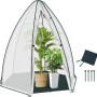 WOLTU Gewächshaus PE Halbtransparentes Pflanzenhaus Winterschutz 160x180cm Weiß
