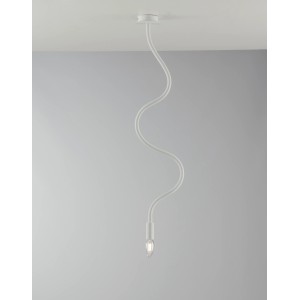 Weiße Luce Design Deckenleuchte Lover mit flexiblem Arm, Ø 10 cm.