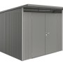 Biohort Gerätehaus AvantGarde, Gr. A6 mit Doppeltür, Quarzgrau-Metallic