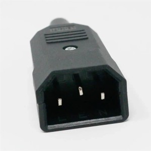 MaxTrack Kaltgeräte-Stecker IEC 320 C14 Schwarz Schraubbar