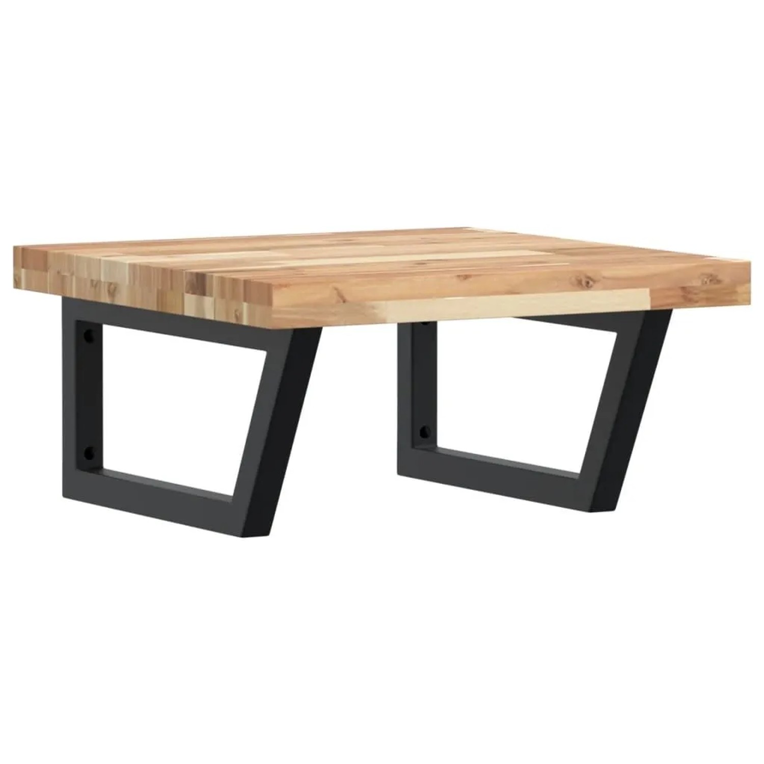 vidaXL Waschbeckenregal Wandmontage Stahl und Akazienholz 3302767