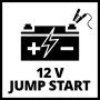 Symbolbild: 12V Auto-Batterie mit Starthilfe-Kabel für Einhell Power Bank Jump-Start CE-JS 12.