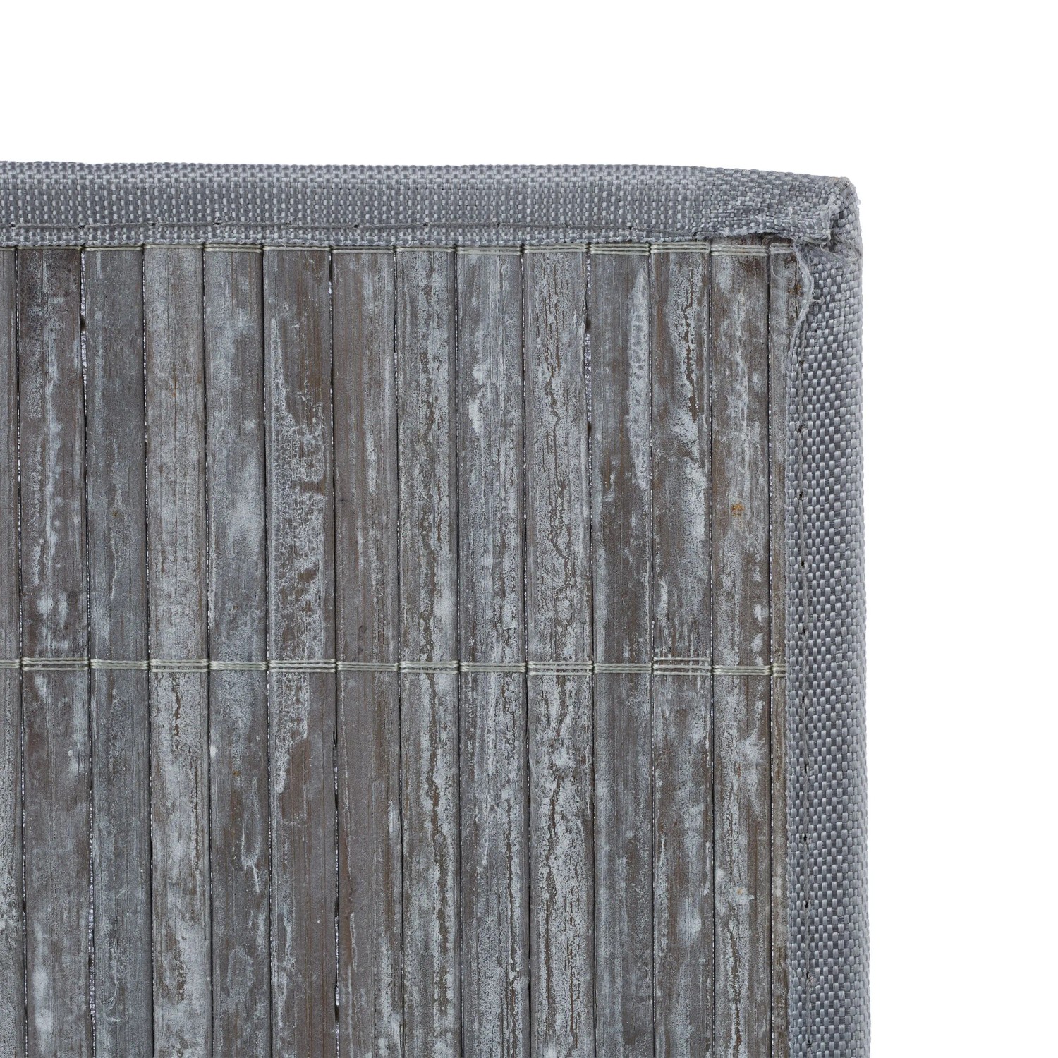 Graues Bambus Tischset, 6er-Set, rutschfest, 45x30 cm, für den Esstisch.