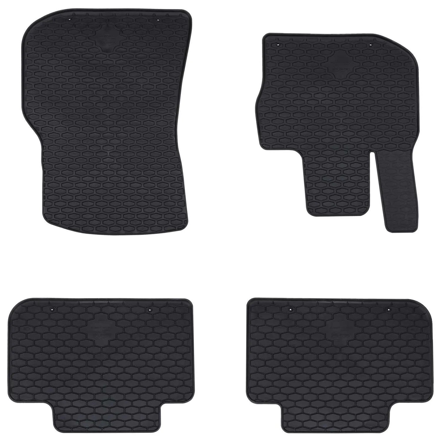 vidaXL Autofußmatte 4-Tlg Schwarz Gummi 42029139