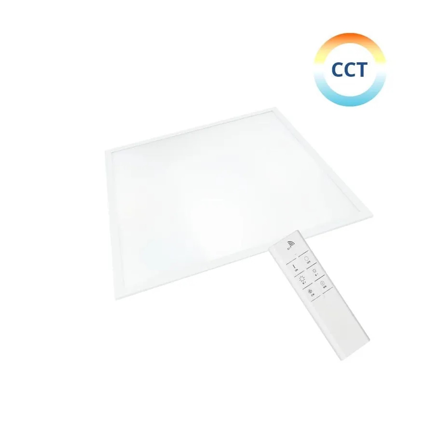 Dimmbares ENOVALITE LED Panel 30x30 mit Fernbedienung für warmes bis kaltes Licht in Weiß.