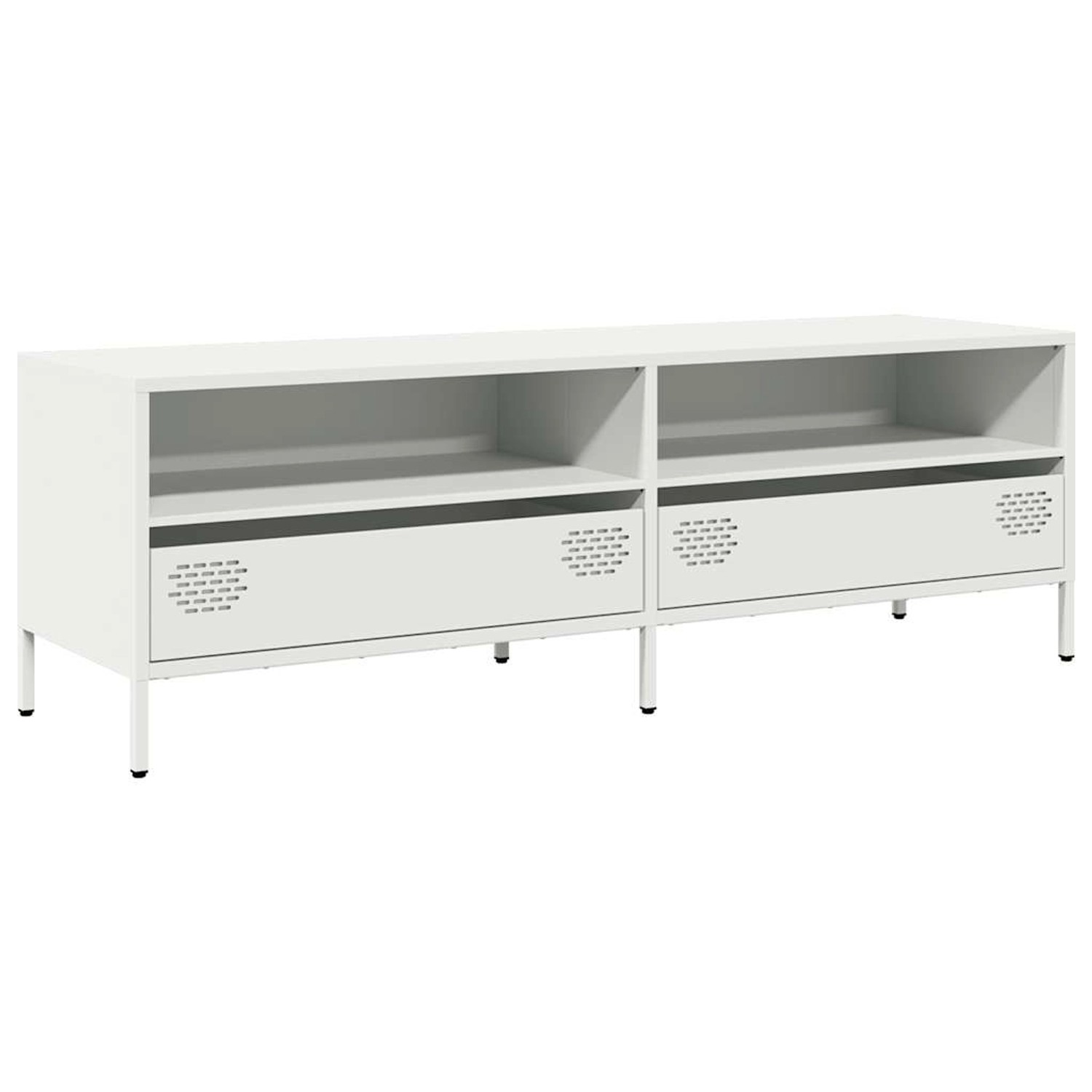 vidaXL TV-Schrank Weiß 135x39x43,5 cm Kaltgewalzter Stahl 851339 günstig online kaufen