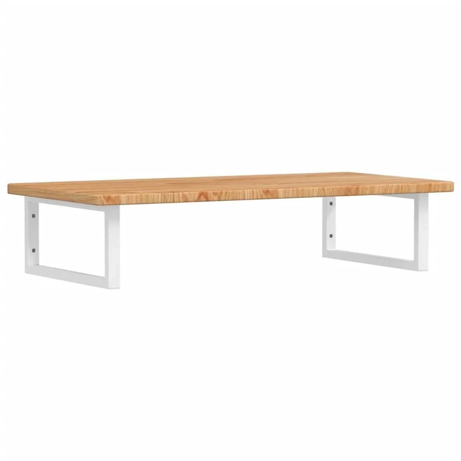 vidaXL Waschtischplatte mit Halterung Stahl und Massivholz Eiche 3302396