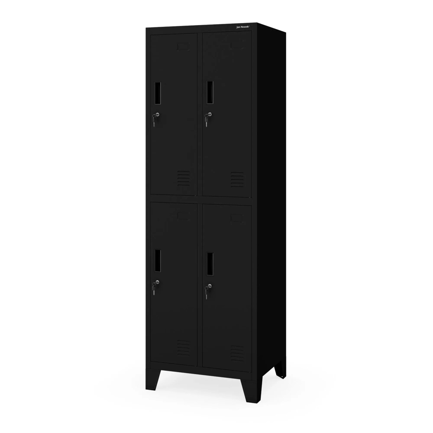 Jan Nowak Arbeitsschutzschrank Bartek 2 Plus 4 Fächer 172 x 56 x 45 cm Schwarz