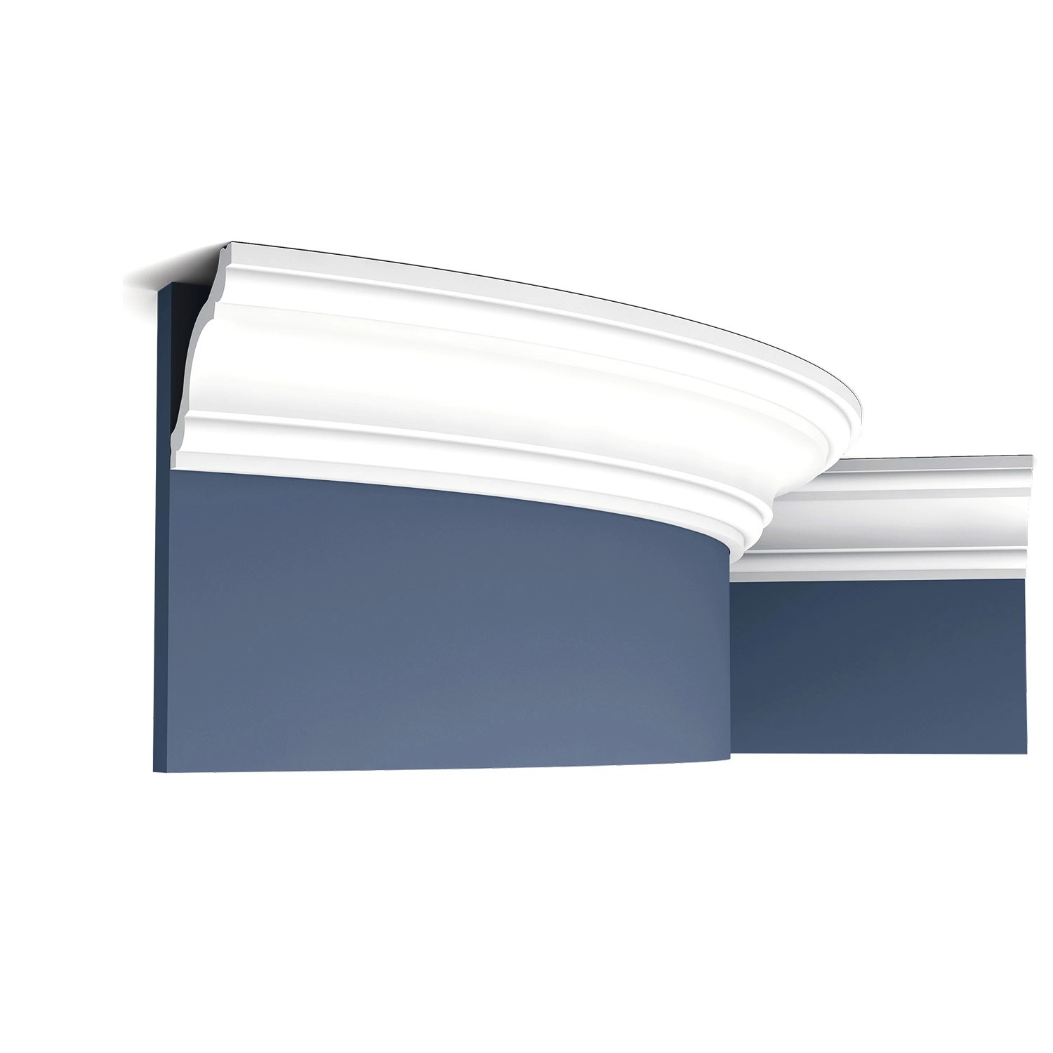 ORAC DECOR CX123F AXXENT Flexible Eckleiste Stuckleiste Zierleiste 2 m 200 cm x 8 cm x 8 cm Weiß