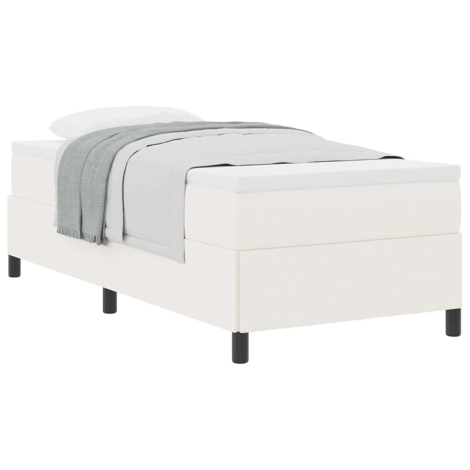 vidaXL Boxspringbett Creme 90 x 200 cm Cordstoff 42006949