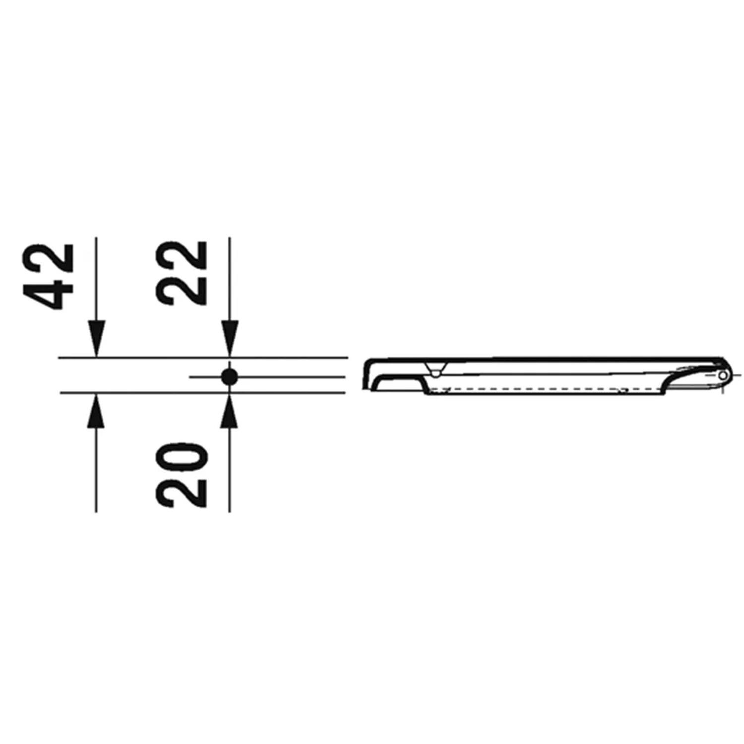 Technische Zeichnung Duravit WC-Sitz Starck 3, Maße und Details.
