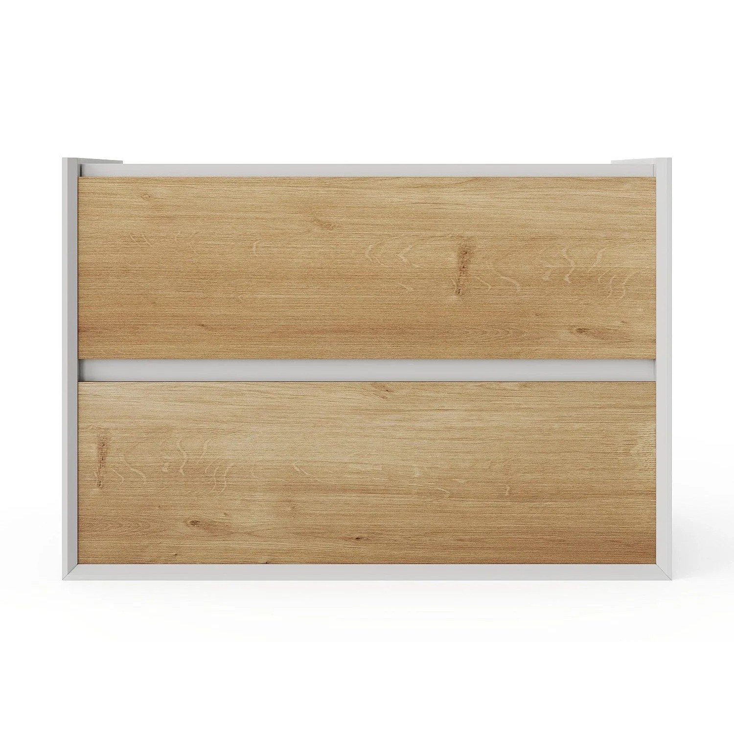 Vente-unique Waschbeckenunterschrank Lannick Naturfarben Hell  Weiß 80 cm