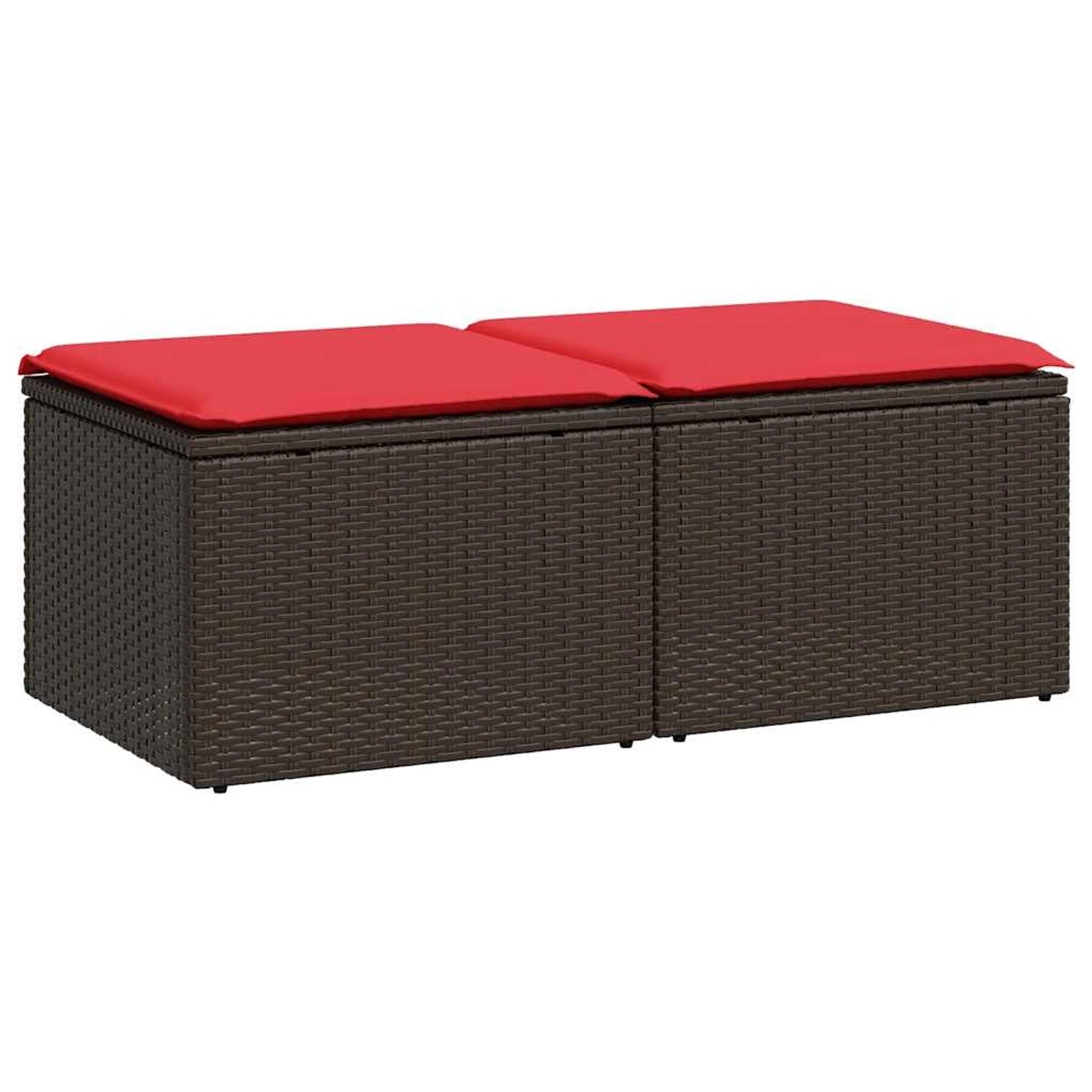 vidaXL 2-Tlg Garten-Sofagarnitur mit Kissen Braun Poly Rattan Akazie 332866 günstig online kaufen