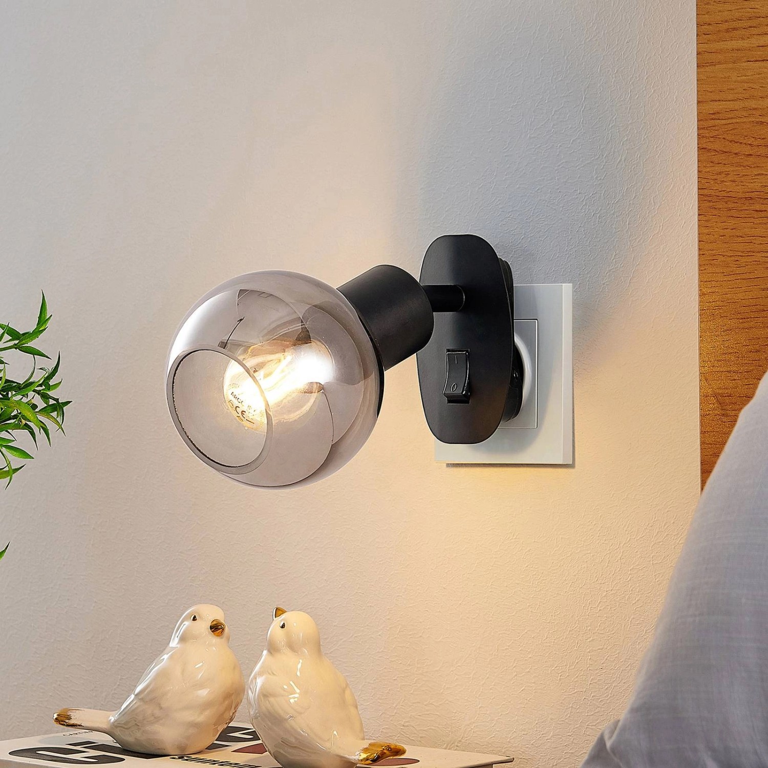 Lindby Wandleuchte Wandlampe Innen Lioma 9628266 Modern in Schwarz aus Meta günstig online kaufen