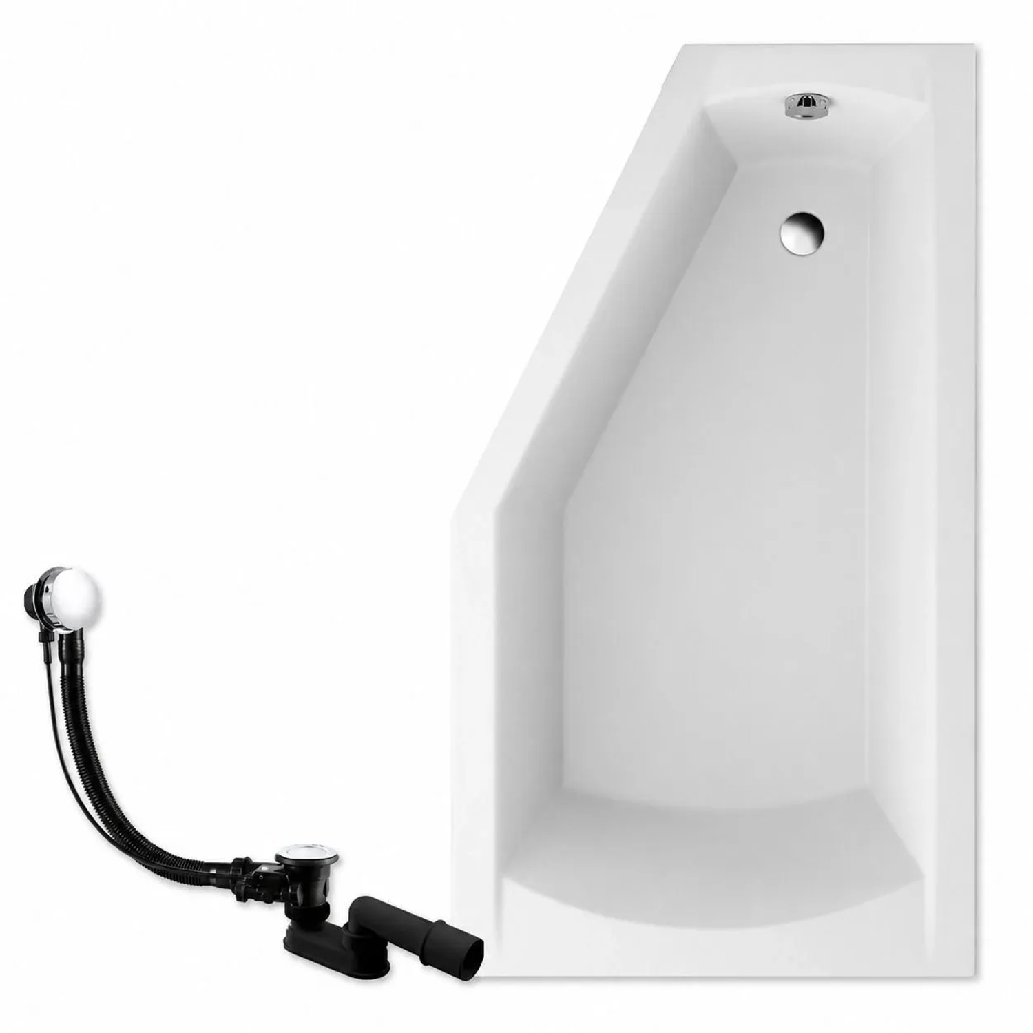KOLMAN Badewanne Eckwanne 150 x 90 Cm Rechts Inkl. Ablauf Und Füße