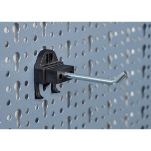 Küpper Systemhalter-Set 60mm an Lochwand, 45° Biegung für Werkzeugaufhängung.