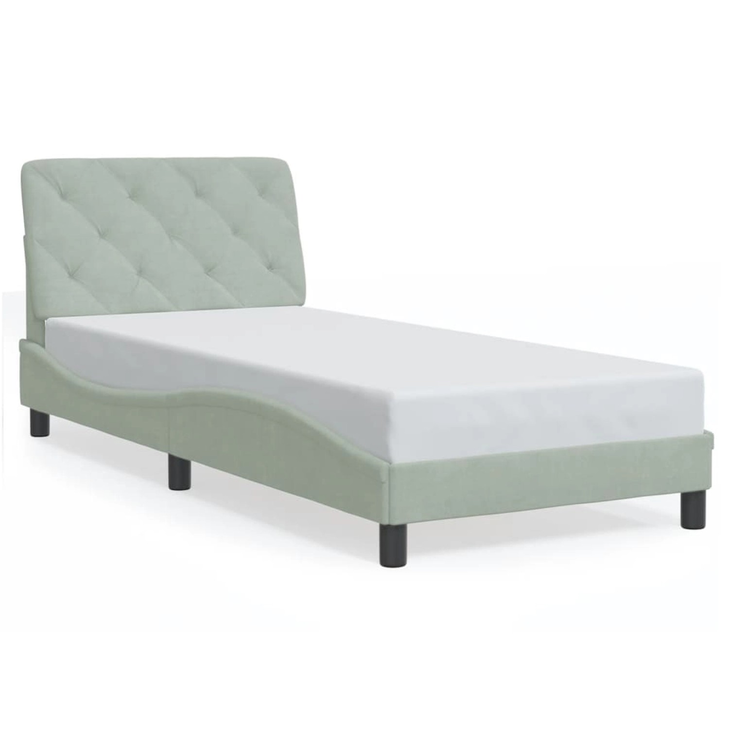 vidaXL Bettgestell ohne Matratze Hellgrau 80x200 cm Samt 3207887 günstig online kaufen