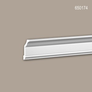 Weiße PROFHOME Eckleiste (Set): 21 Zierleisten, 42 m Gesamtlänge. Zubehör für Paneele.