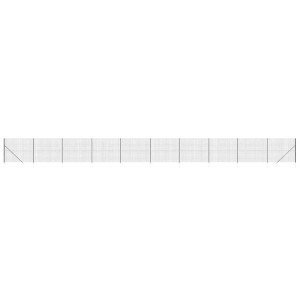 vidaXL Maschendrahtzaun mit Bodenhülsen Anthrazit 1,6x25 m 154268