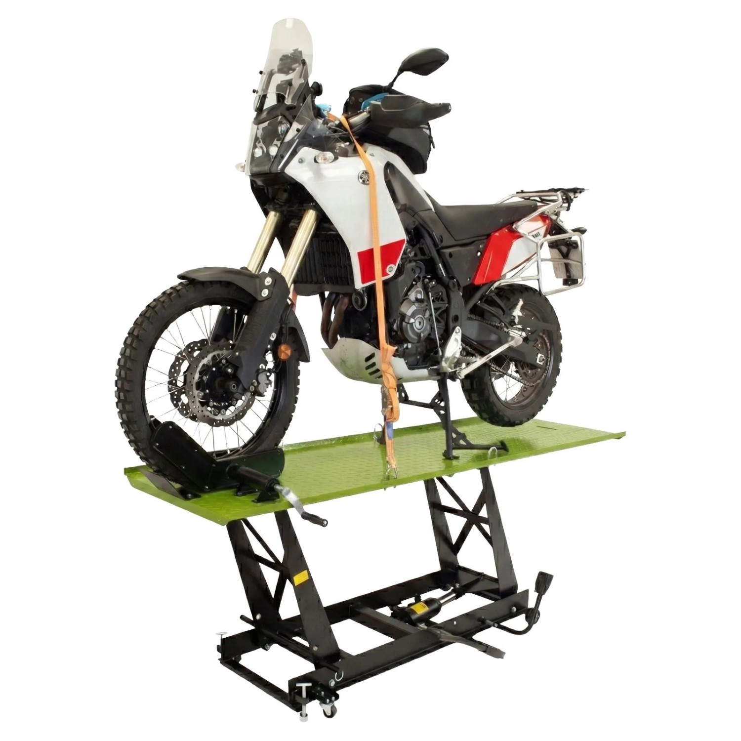 TRUTZHOLM Motorradhebebühne Hydraulisch 450 kg Extra Breit 67,5 cm Schwarz Grün