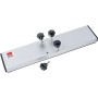 Bessey Abstützplatte STE-SP35 aus Aluminium mit vier Sterngriffschrauben.