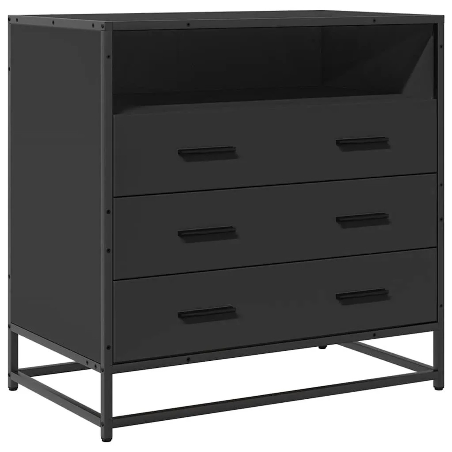 vidaXL Schubladenschrank Schwarz 70x41x70 cm Holzwerkstoff 849084