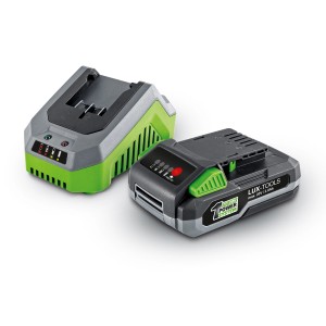 LUX 1 PowerSystem Starter-Set: 20V Akku, 2Ah & Schnellladegerät für Elektrowerkzeuge.
