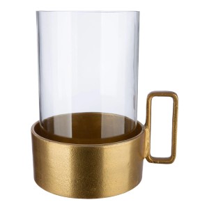 Gilde Windlicht Antigua Goldfarben 26 cm x 24 cm