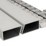 Zubehör für GartenLand Rhombus WPC Zaun Stockholm, Aluminiumprofile und Abstandshalter.