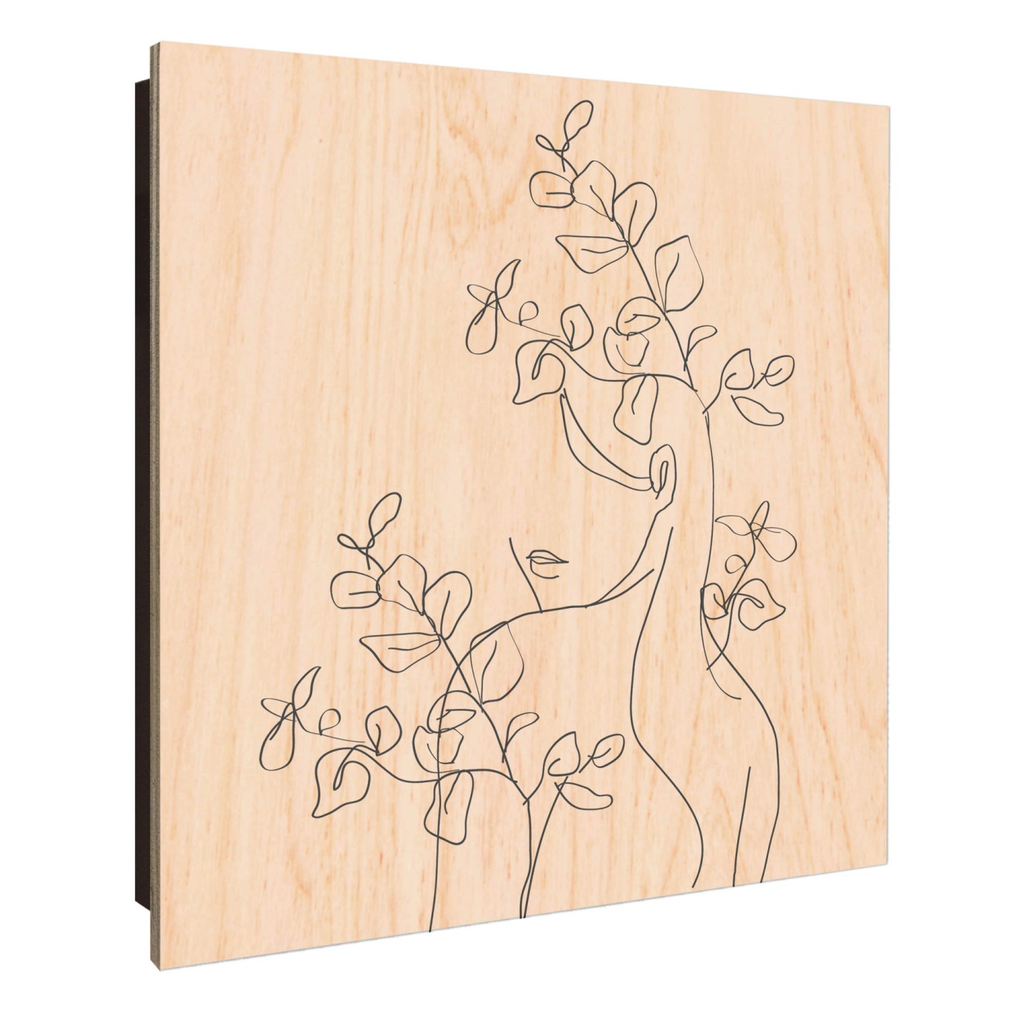 Banjado Schlüsselkasten Holz 30x30cm Schwarz Scharnier Rechts 50 Haken Desi günstig online kaufen