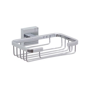 tesa® EKKRO Seifenablage, verchromt, Metall, mit Klebelösung für die Wandmontage.