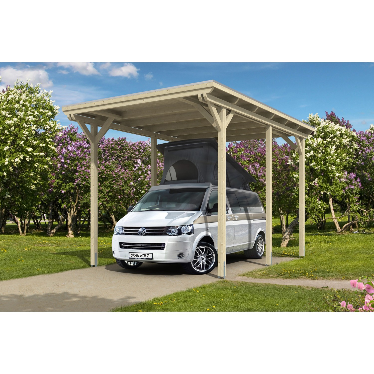 Skan Holz Caravan-Einzelcarport Emsland B x T 404 cm x 604 cm günstig online kaufen