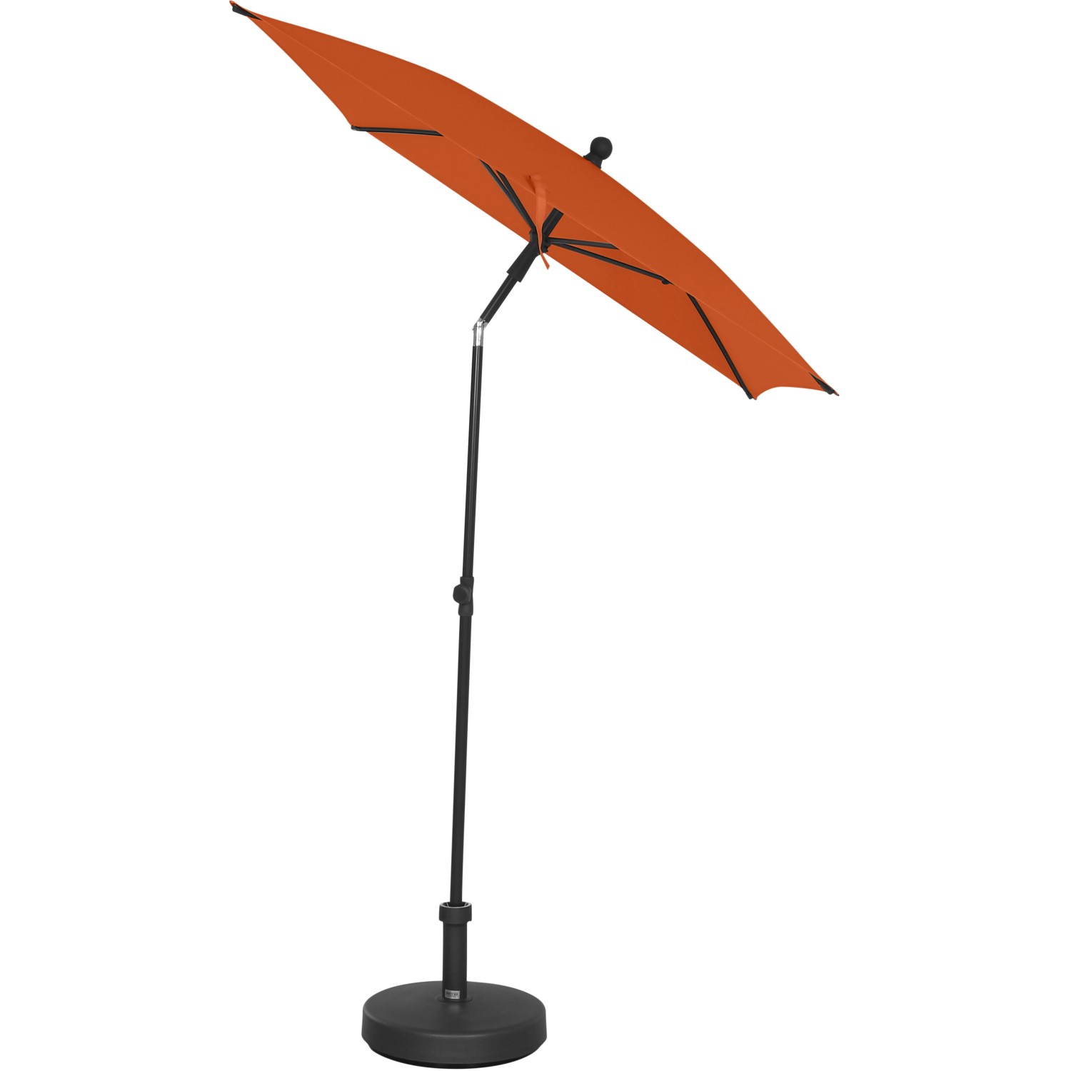 Siena Garden Marktschirm City, 210x140 cm, Terra, mit Schieber und schwarzem Ständer.