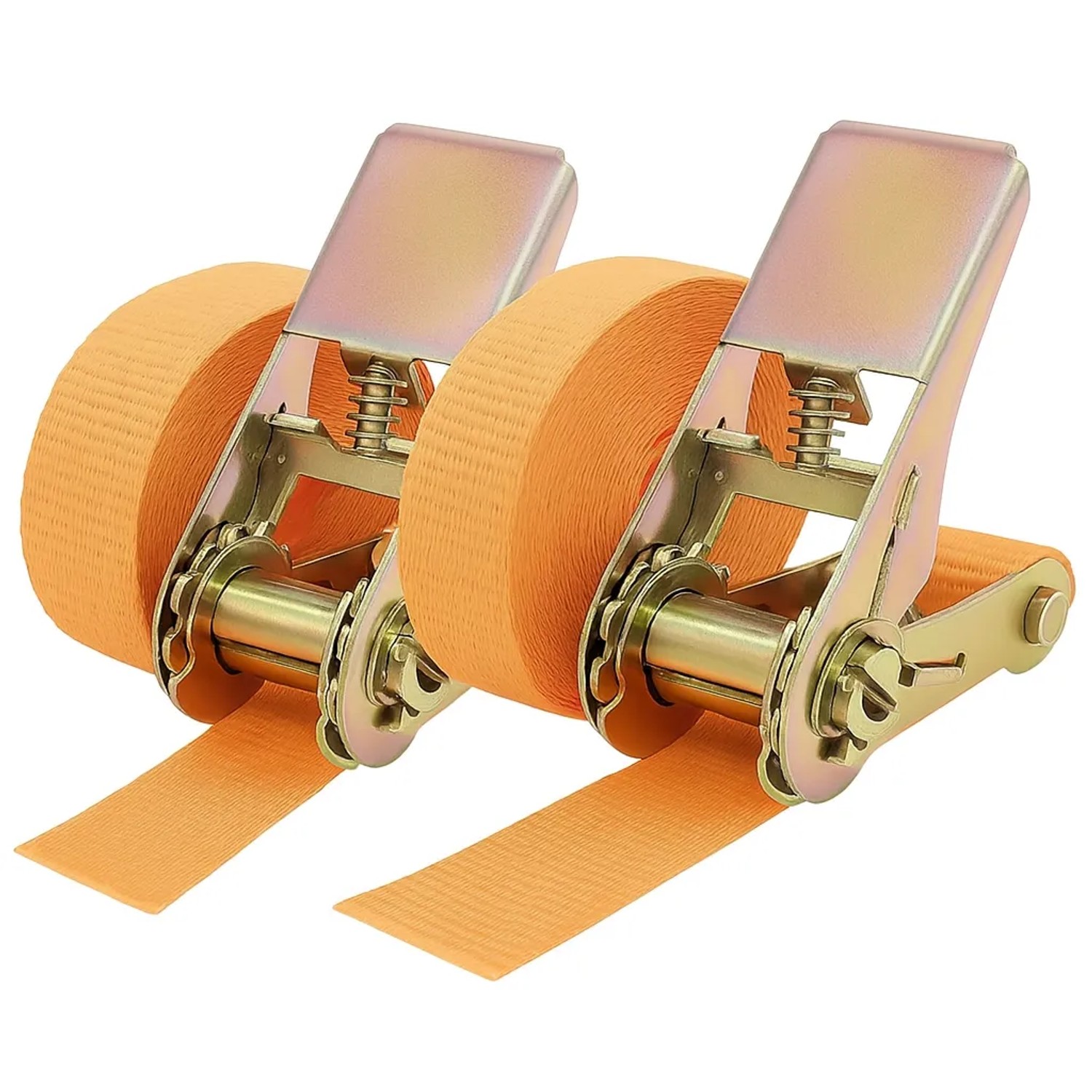 TRUTZHOLM 2x Spanngurt mit Ratsche 1 Teilig 4m 800kg TÜV GS Wetterfest Robust Orange