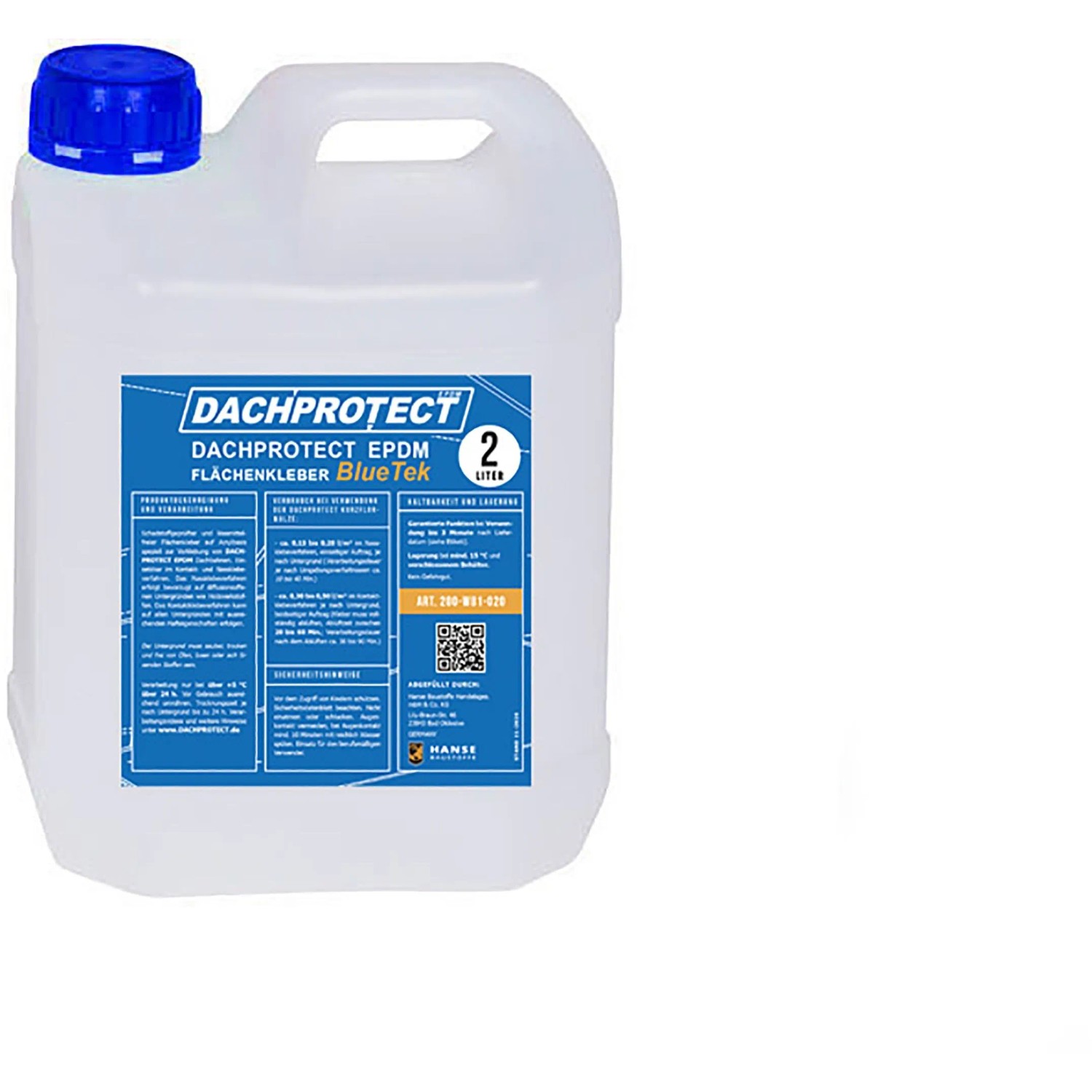 Dachprotect EPDM Flächenkleber BlueTek  2 Liter