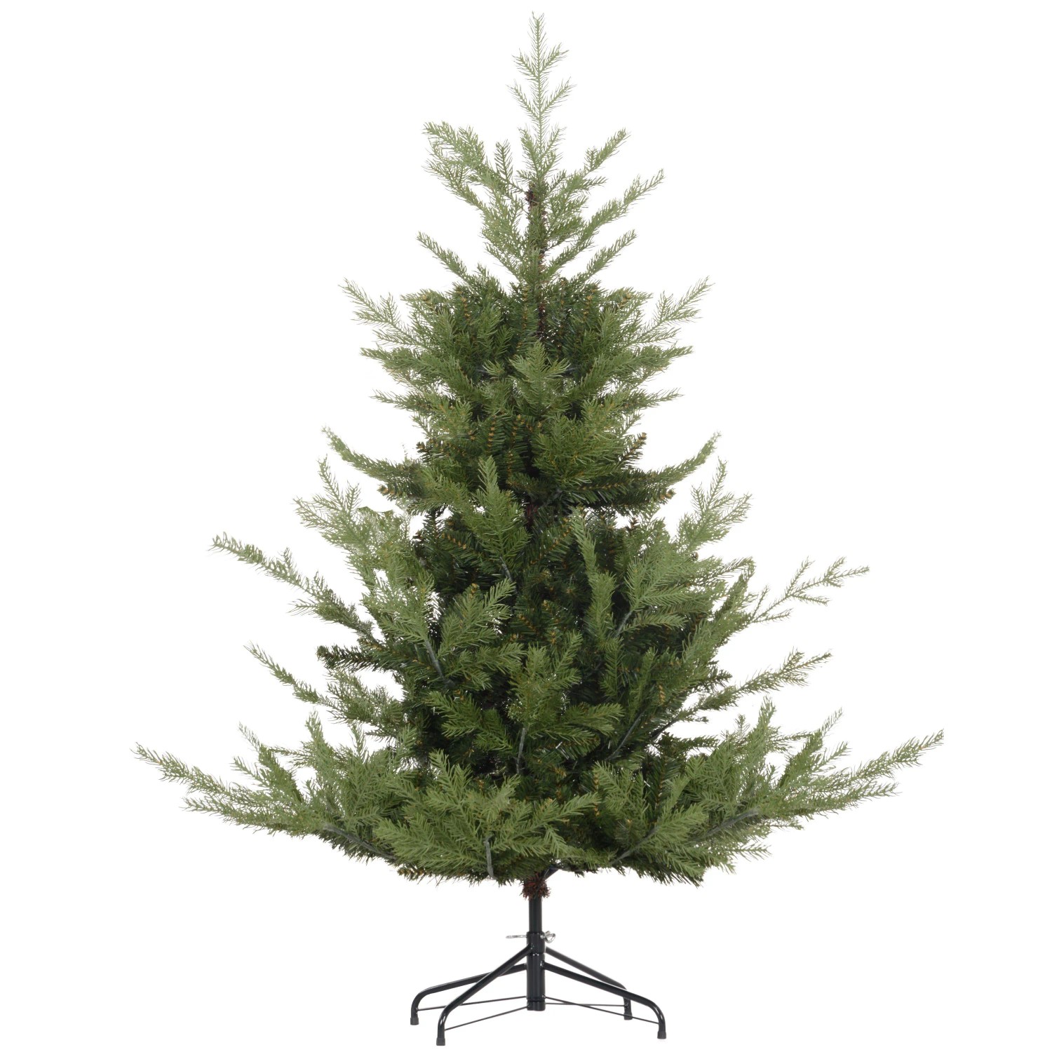 HOMCOM Breiter Weihnachtsbaum Kunststoff Metall 100 x 150H cm