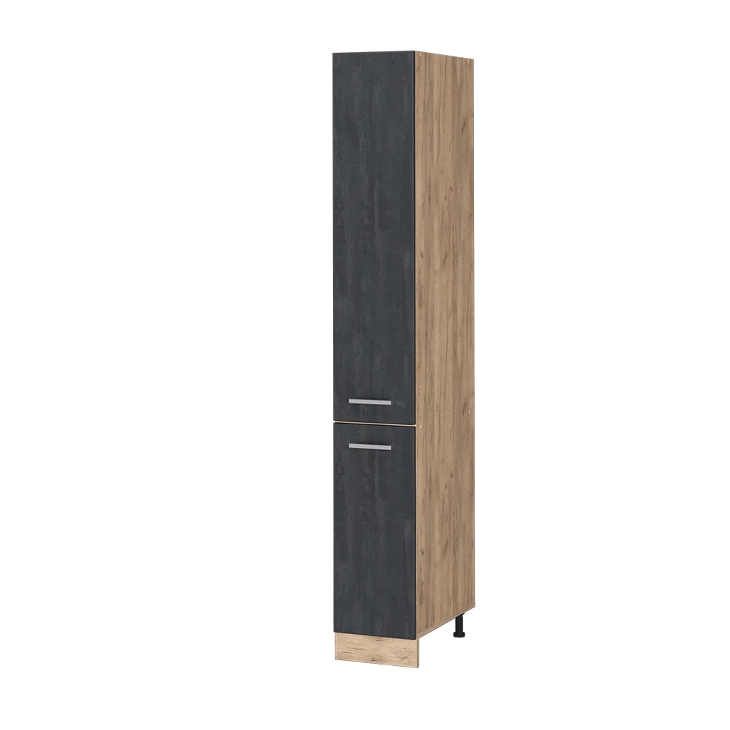 Thumbnail - Vicco Apothekerschrank R-Line Medizinschrank für die Küche Schwarz Beton/Goldkraft Eiche 30 cm