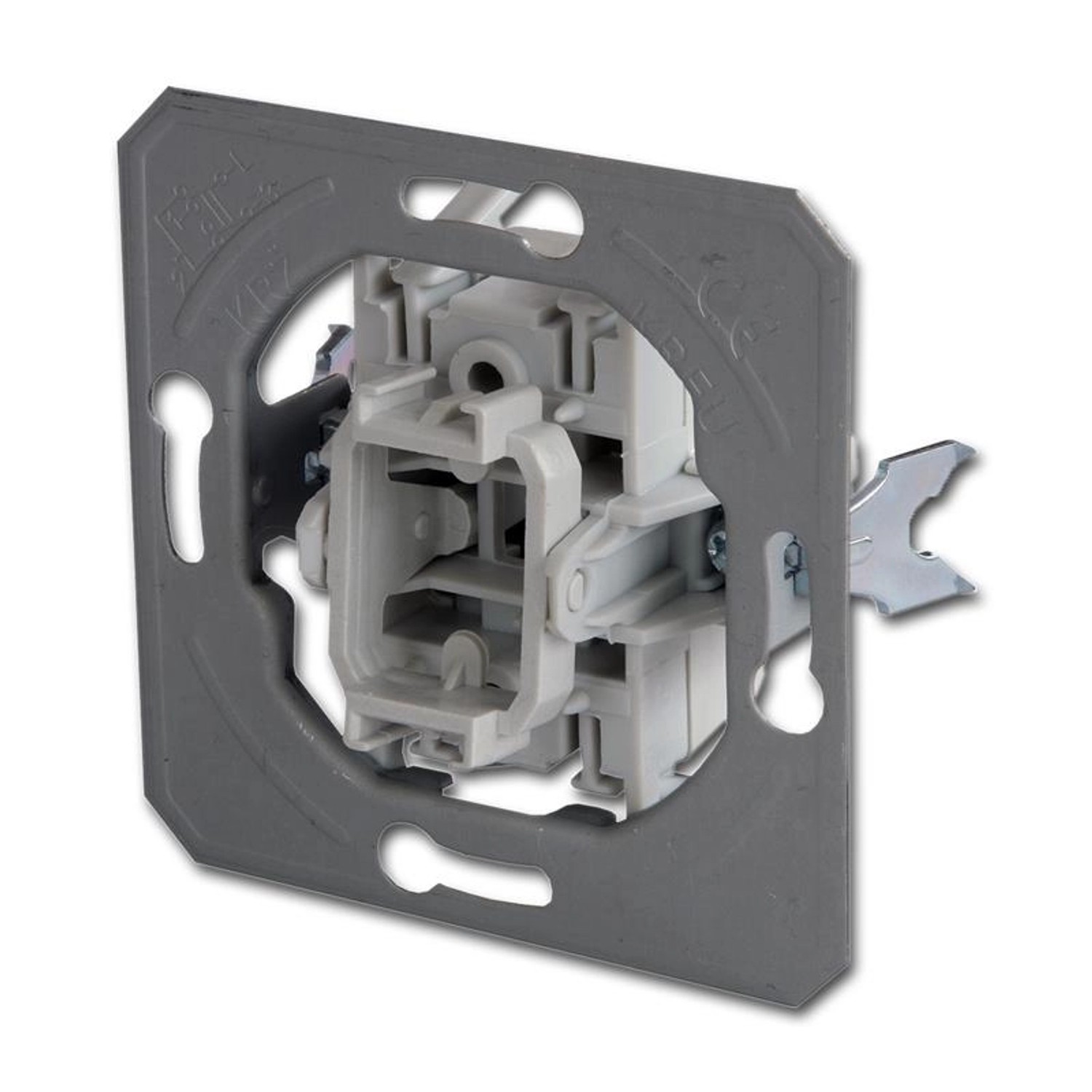 TEM EKONOMIK Kreuzschalter, weiß, mit Unterputz-Rahmen. Schalterprogramm für Elektroinstallation.