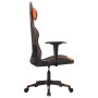 vidaXL Gaming-Stuhl, schwarz-orange, mit Massagefunktion, seitliche Ansicht.