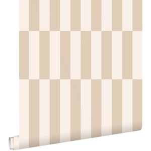 ESTAhome Tapete Streifen Beige 50 x 900 cm
