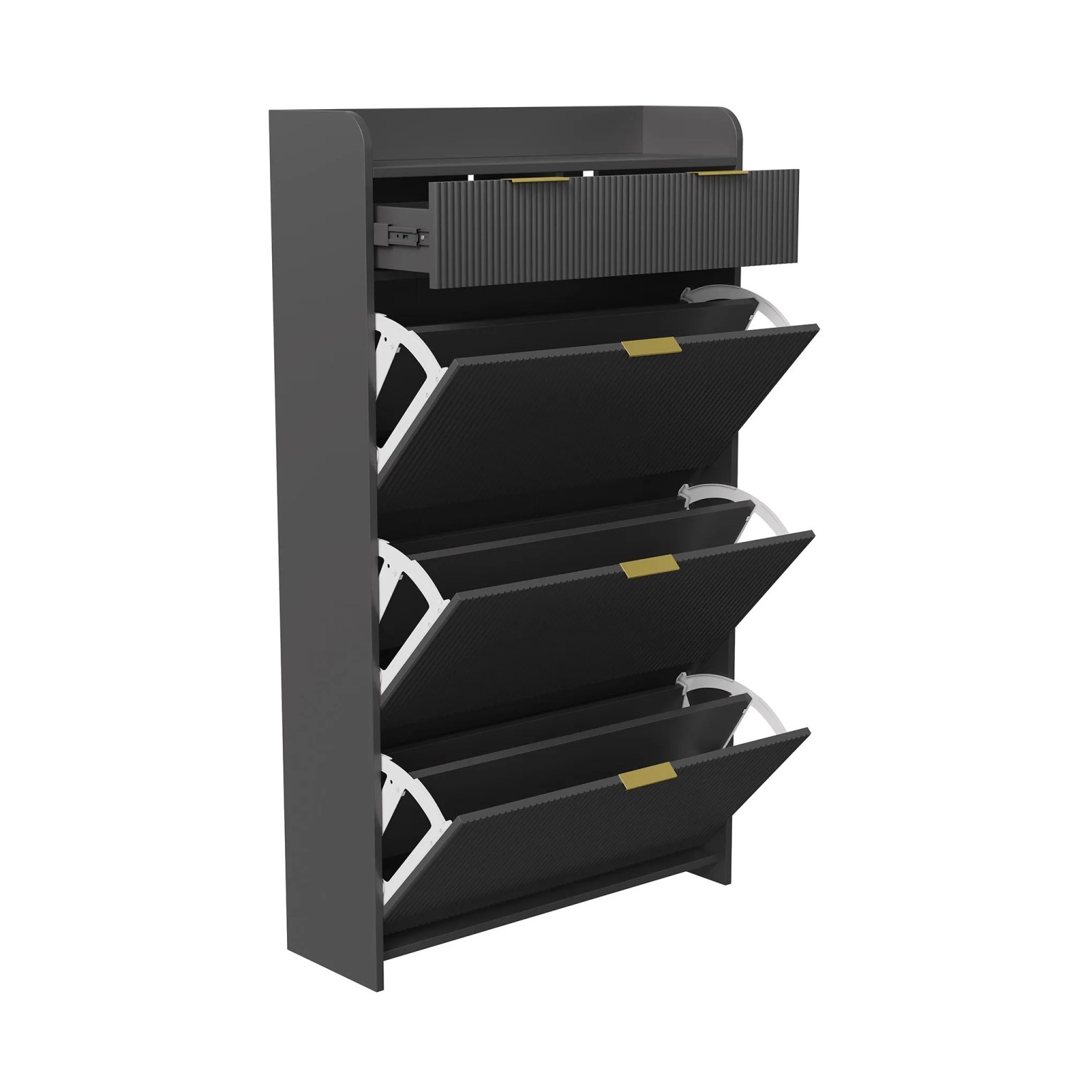 PXloue Schuhschrank Verstellbar mit 3 Klappen&Schubladen-Schuhkommode für E günstig online kaufen