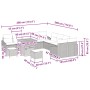 vidaXL Garten-Sofa-Set 13-tlg, schwarz, Poly Rattan, mit Tisch und Kissen. Gartenmöbel für Terrasse und Garten.