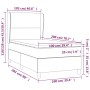 vidaXL Boxspringbett dunkelbraun (100x200 cm) mit Matratze und Kopfteil.