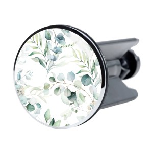 Sanilo Waschbeckenstöpsel mit Eukalyptus-Muster für alle Standard-Waschbecken.